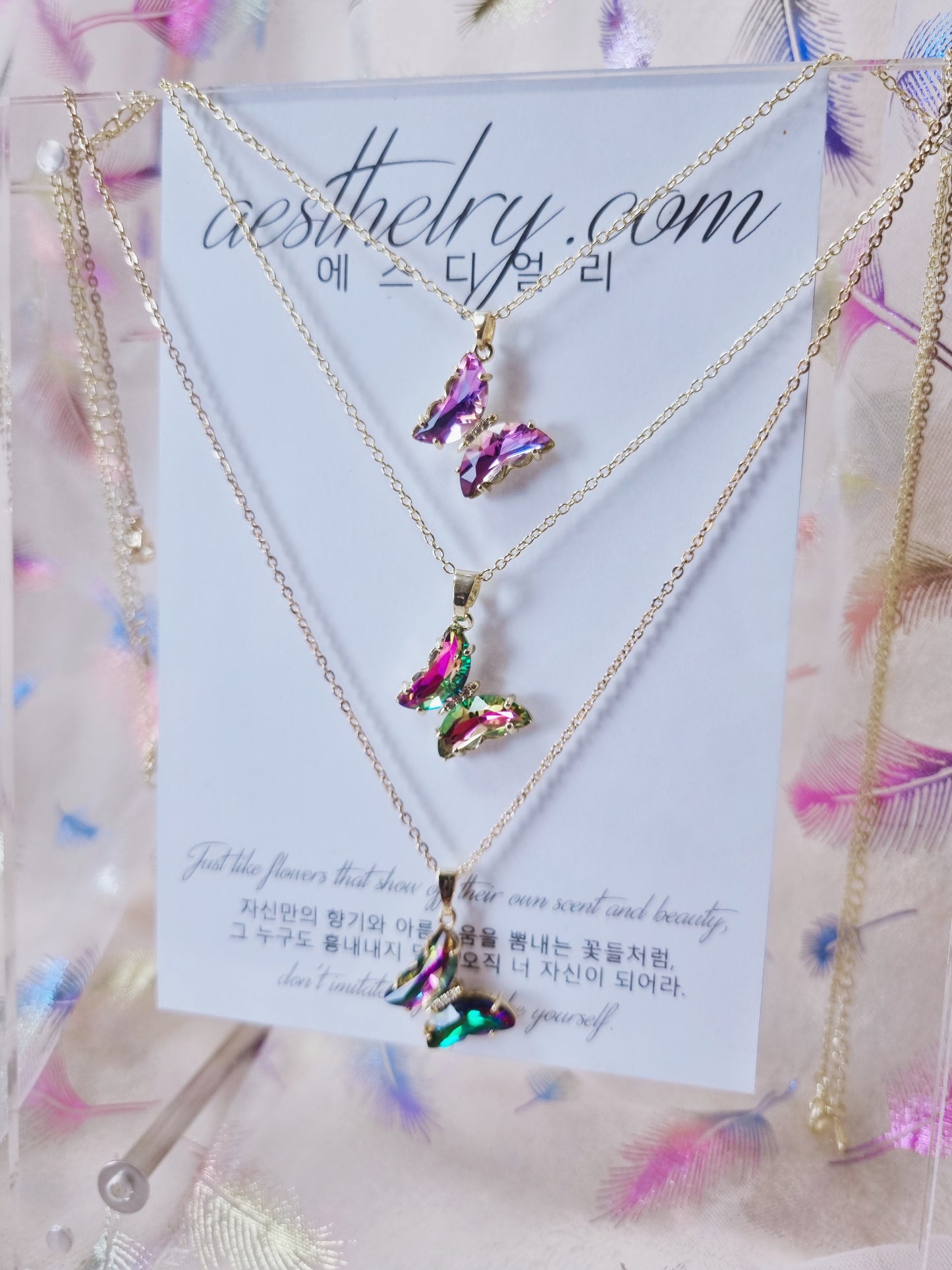 Butterfly Cubic Crystal Jewelry 나비 큐빅 크리스탈 쥬얼리