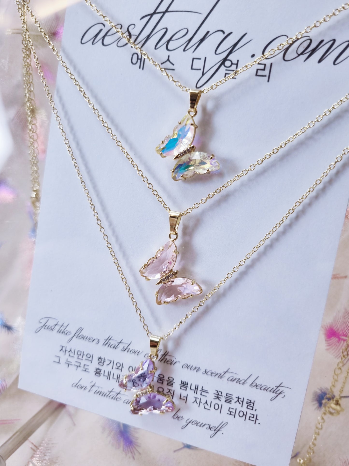 Butterfly Cubic Crystal Jewelry 나비 큐빅 크리스탈 쥬얼리