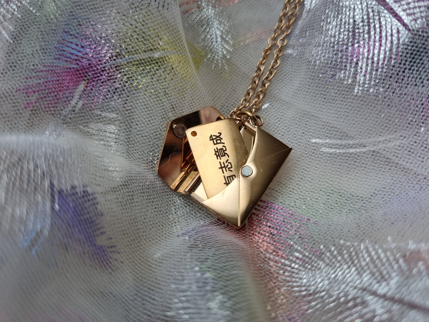 Personalized Heart Envelope Necklace