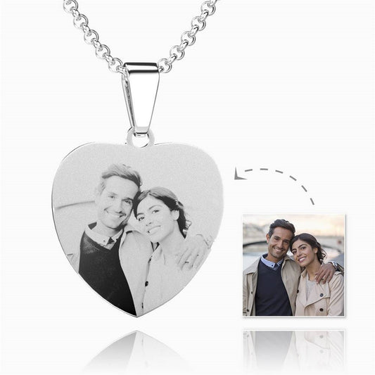 Personalized Heart Photo Necklace